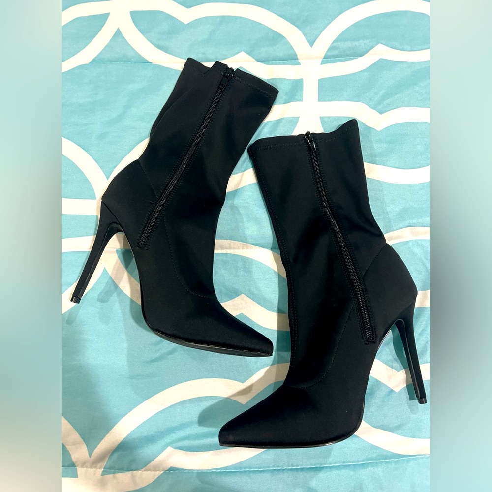 Black stiletto boots